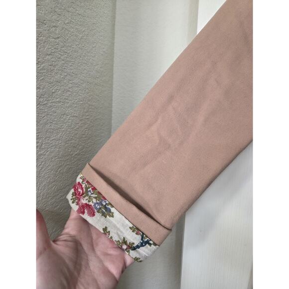 Sundance Tan Cotton Double Breasted Floral Lining Neutral Peacoat Jacket Size XS - Picture 5 of 14
